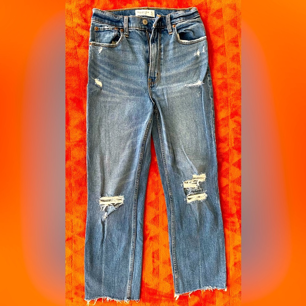 Abercrombie & Fitch |Ankle Straight Ultra High Rise| Size:27/4R